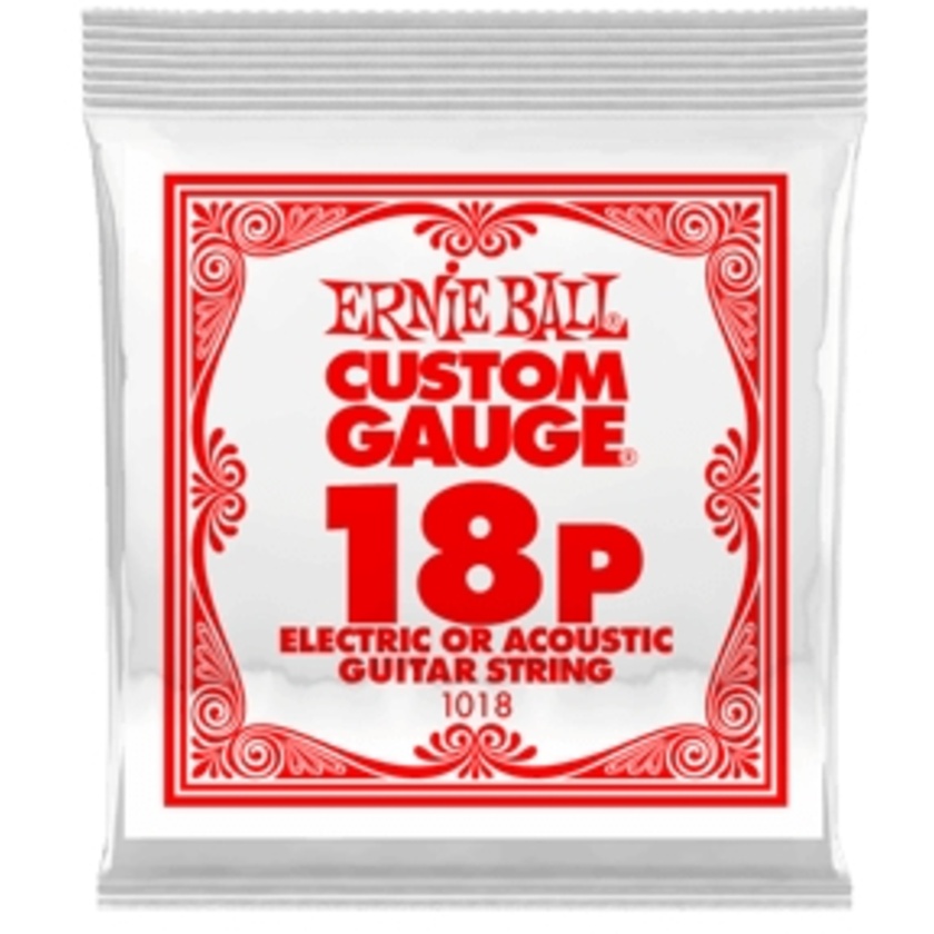 Ernie Ball .018 Plain Steel Electric or Acoustic Guitar String