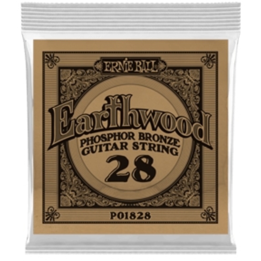 Ernie Ball .028 Earthwood Phosphor Bronze Acoustic Guitar String