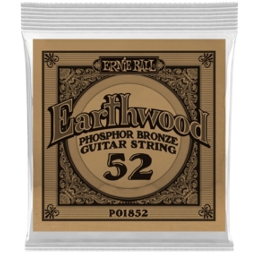 Ernie Ball .052 Earthwood Phosphor Bronze Acoustic Guitar String