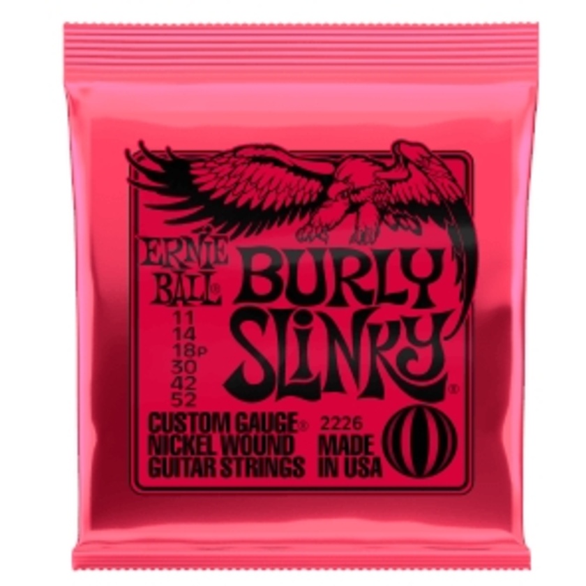 Ernie Ball Burly Slinky Nickel Wound Electric Guitar Strings - 11-52 Gauge