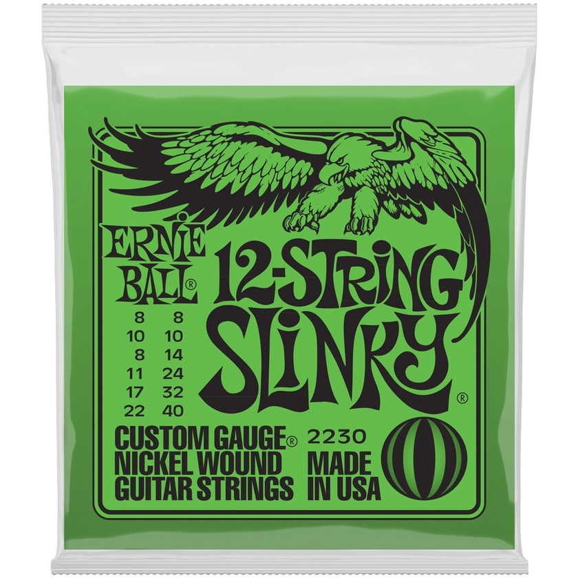 Ernie Ball Slinky 12-string Nickel Wound Electric Guitar Strings - 8-40 Gauge