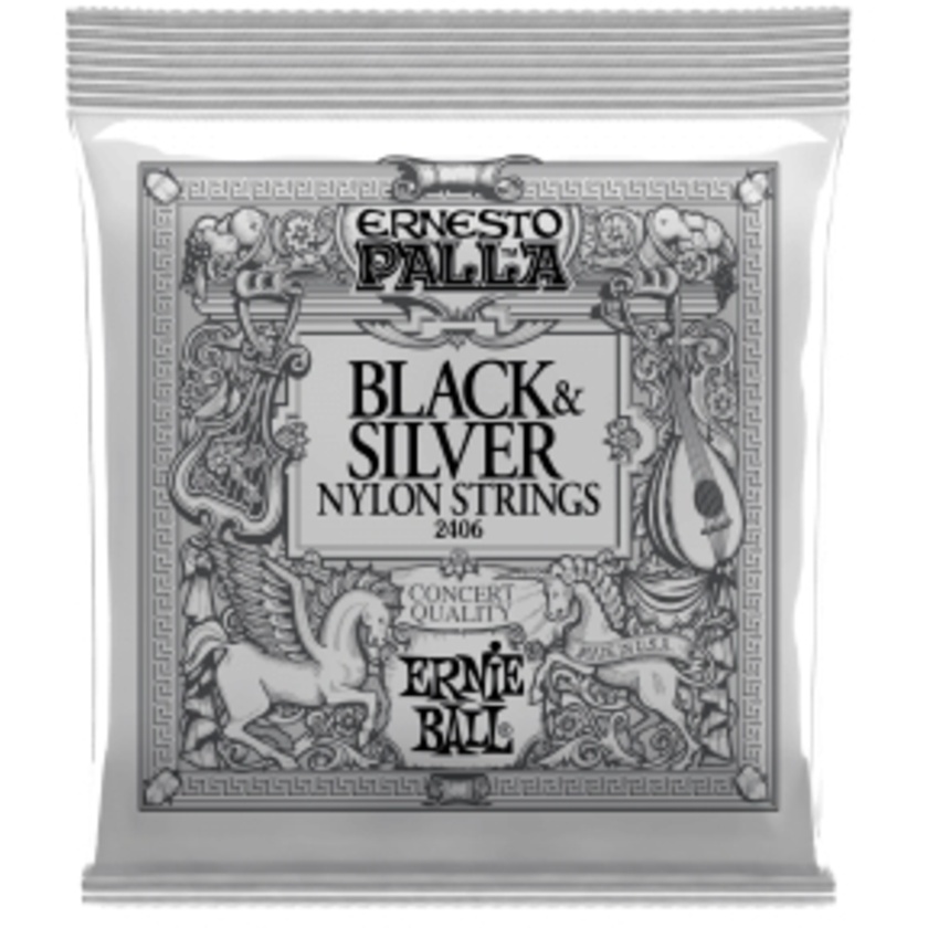 Ernie Ball Ernesto Palla Black & Silver Nylon Classical Guitar Strings