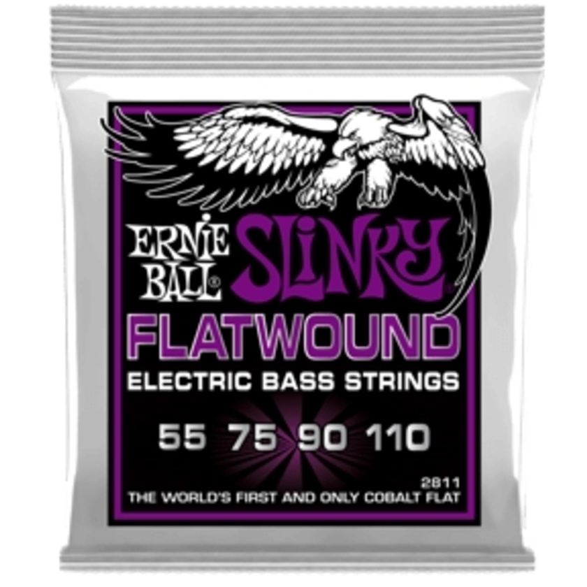 Ernie Ball Power Slinky Flatwound Electric Bass Strings - 55-110 Gauge