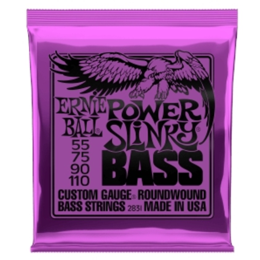 Ernie Ball Power Slinky Nickel Wound Electric Bass Strings - 55-110 Gauge