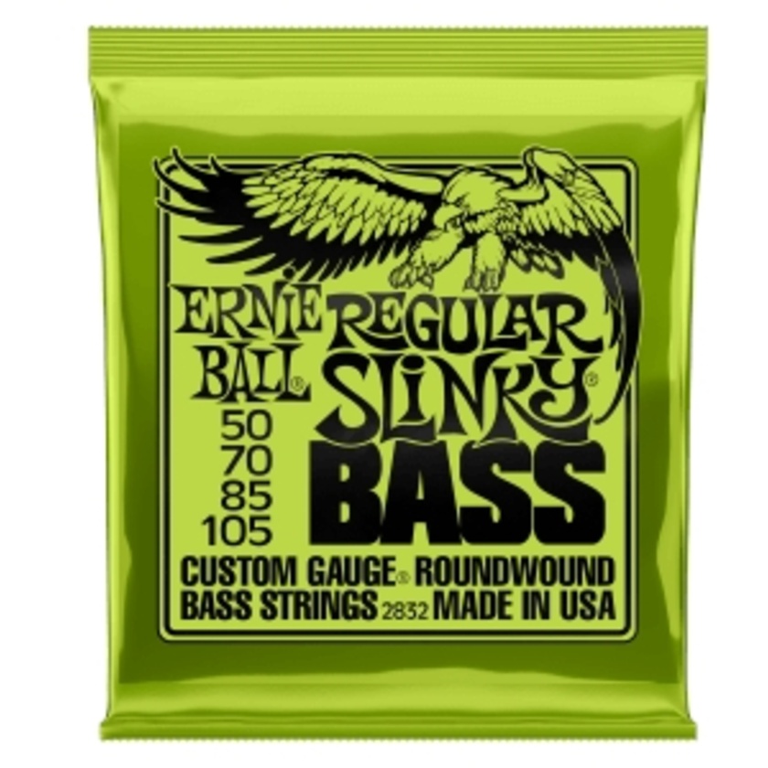 Ernie Ball Regular Slinky Nickel Wound Electric Bass Strings - 50-105 Gauge