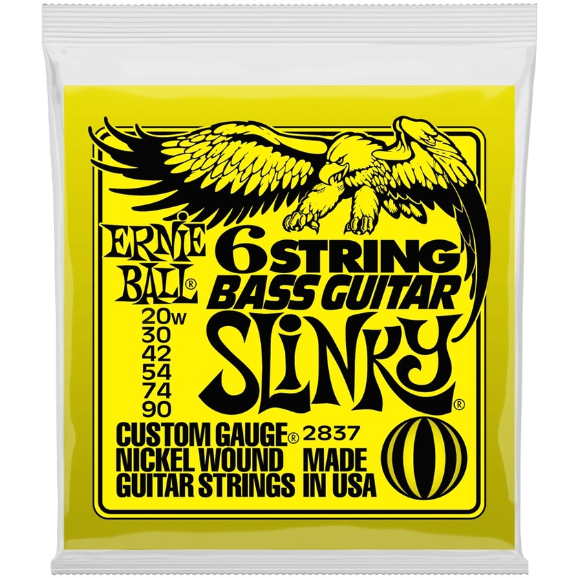 Ernie Ball Slinky 6-string W/ Small Ball End 29 5/8 Scale Bass Guitar Strings - 20-90 Gauge