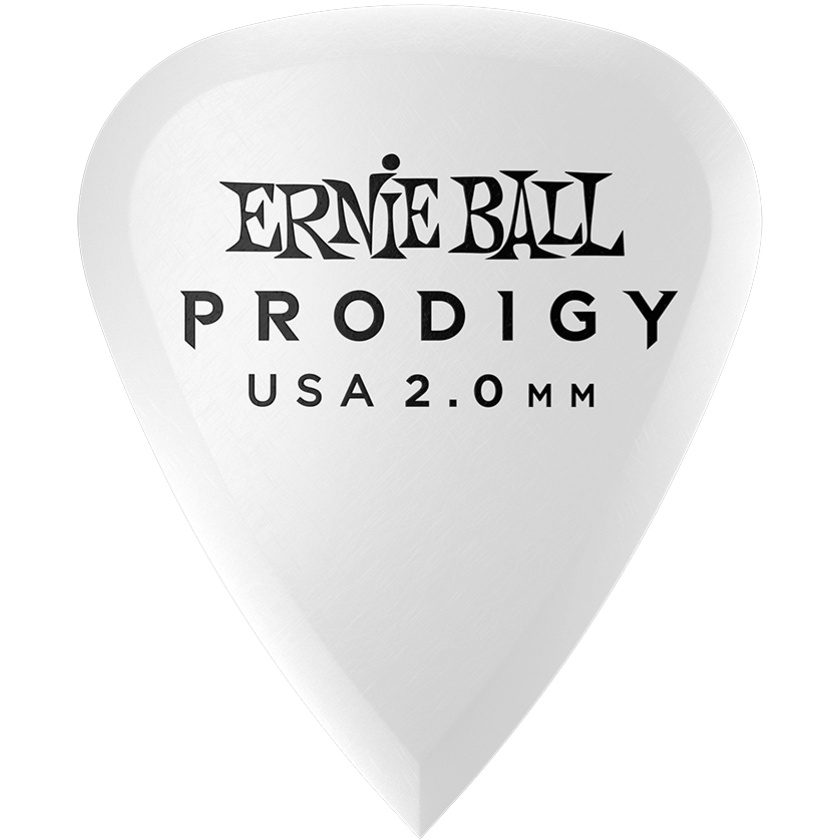 Ernie Ball 2.0mm White Standard Prodigy Picks (6 Pack)