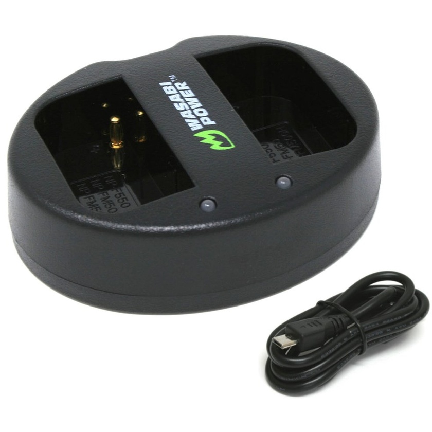Wasabi Power Dual USB Battery Charger for Sony NP-F550