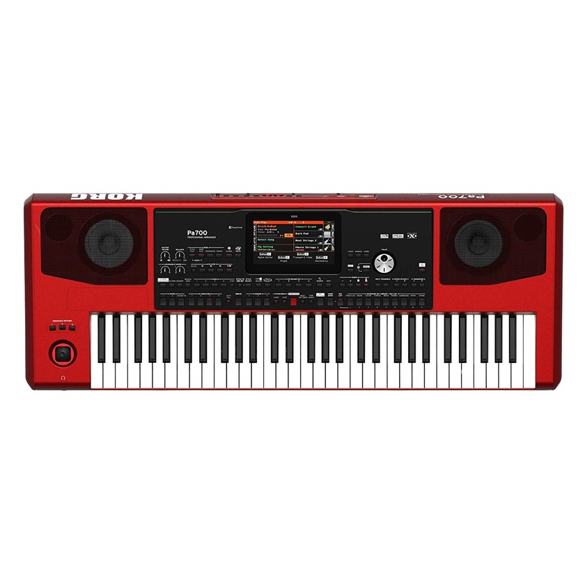 Korg Pa700 61-Key Professional Arranger with Touchscreen and Speakers (Red)