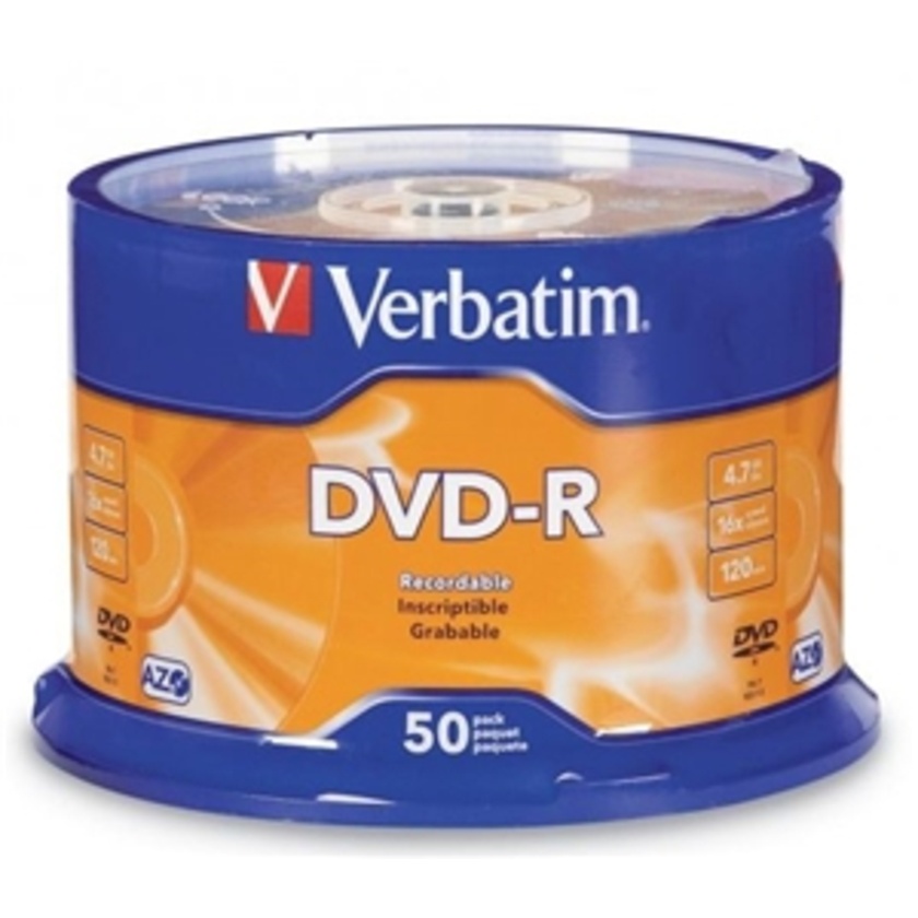 Verbatim DVD-R 4.7GB 16x 50 Pack on Spindle