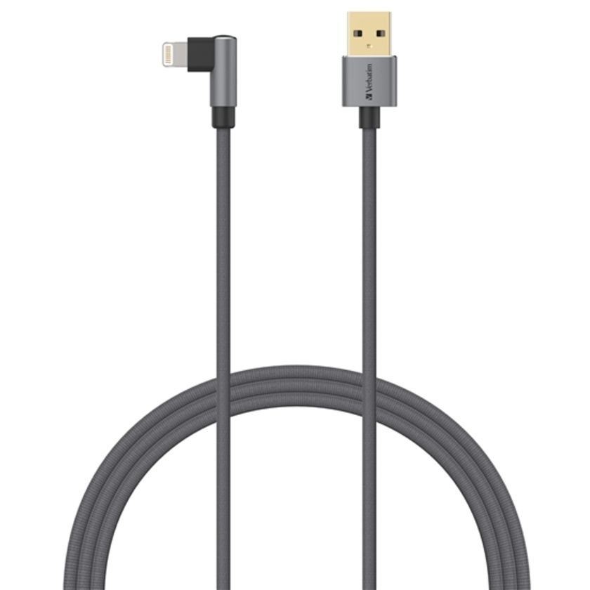 Verbatim Sync & Charge L-Shaped Lightning Cable 120cm Grey