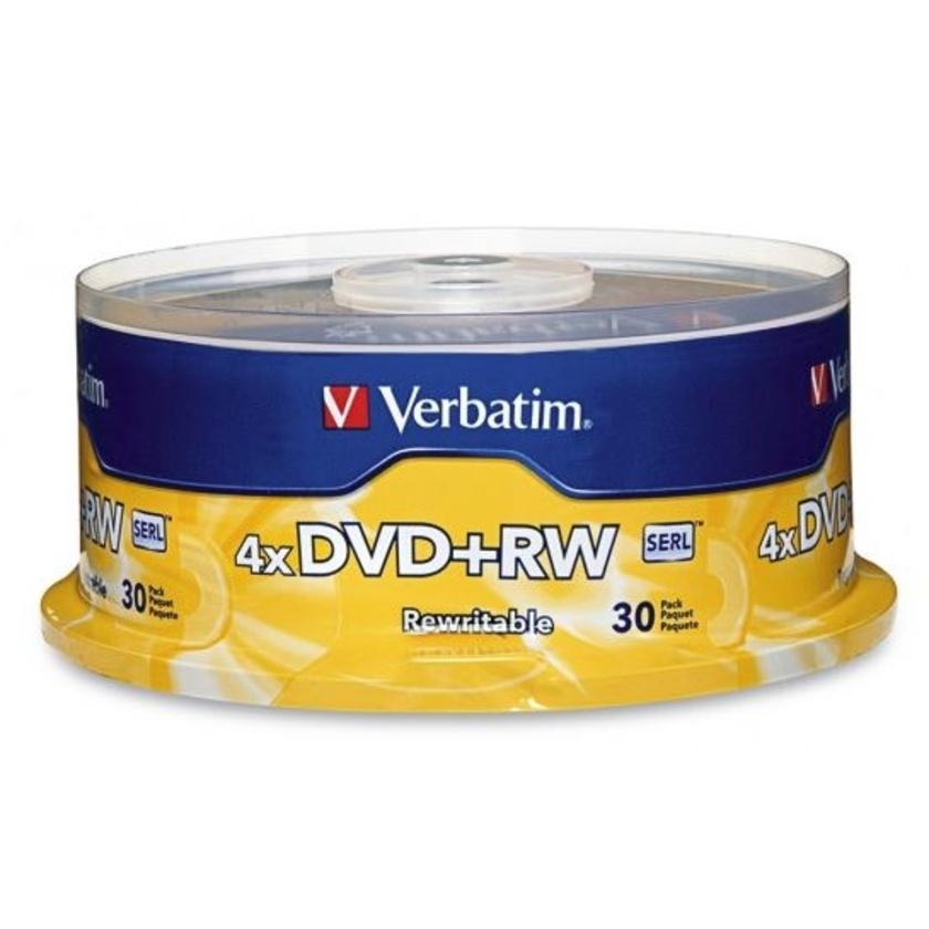 Verbatim DVD+RW 4.7GB 4x 30 Pack on Spindle