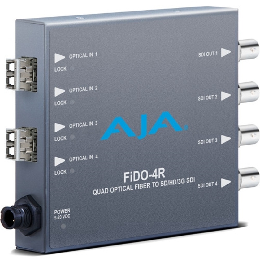 AJA 4-Channel Mult-Mode LC Fiber to 3G-SDI Receiver
