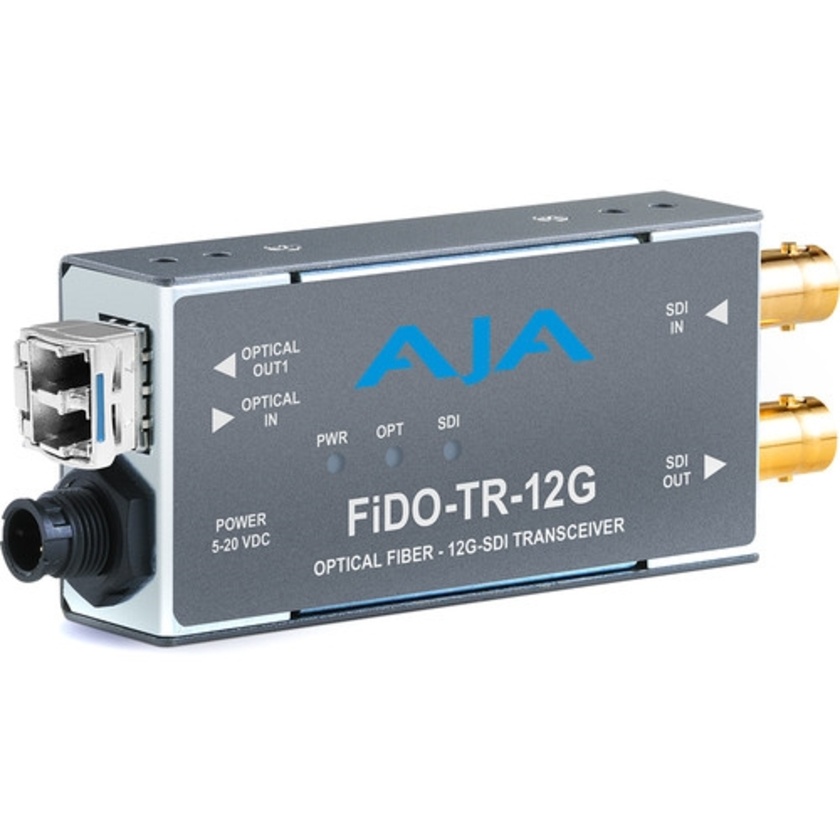 AJA 1-Channel 12G-SDI/LC Single-Mode LC Fiber Transceiver