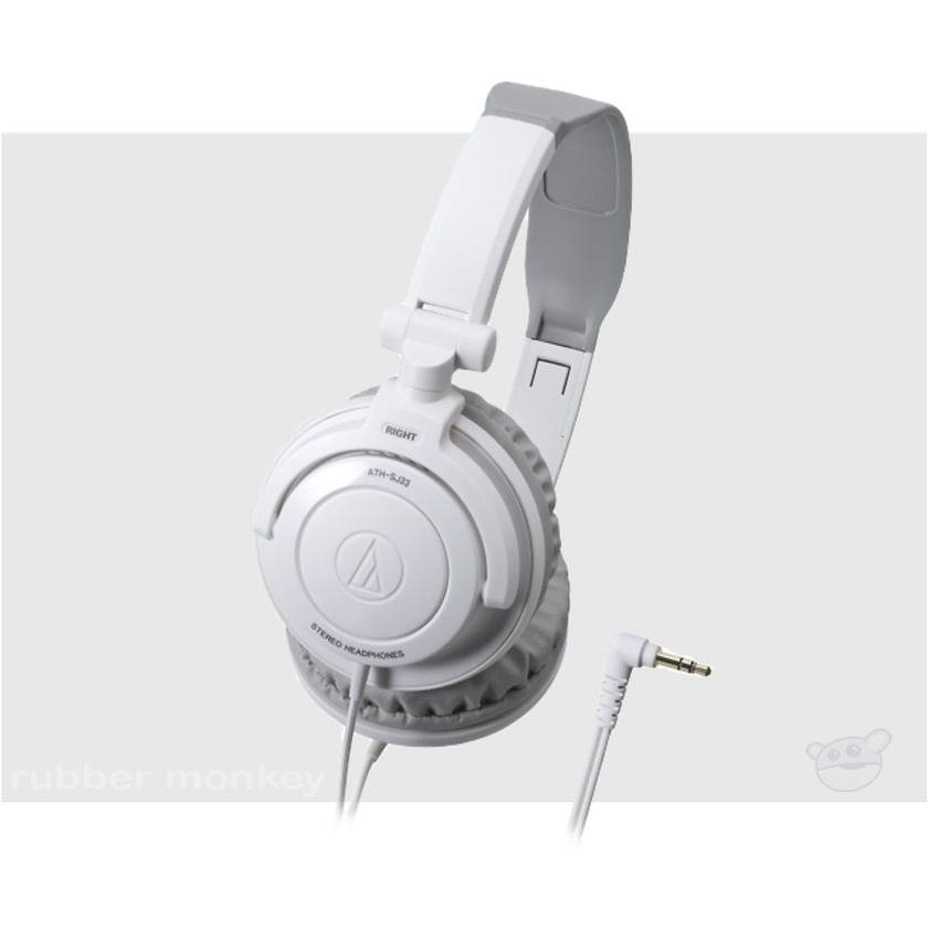 Audio Technica ATH-SJ33 Dynamic Headphones - White