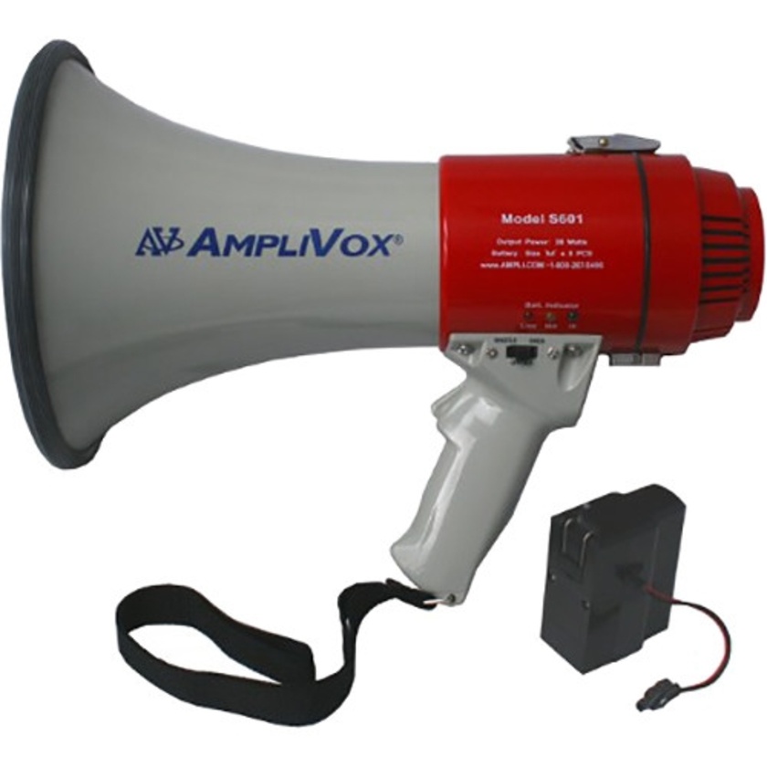 AmpliVox Sound Systems Mity-Meg Megaphone with Rechargeable Battery Pack