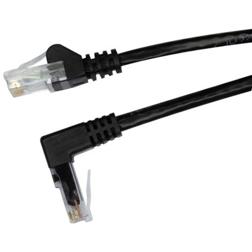 DYNAMIX 2m Cat6 UTP Right Angled Patch Lead (T568A Specification) 250MHz (Black)