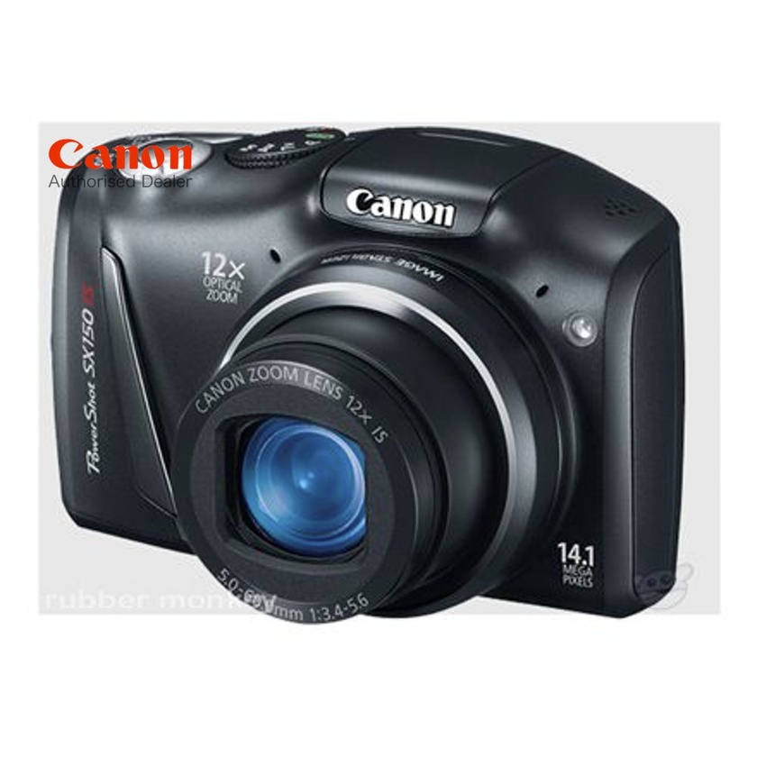 Canon Digital Powershot Camera (Black) BUNDLE - SX150IS
