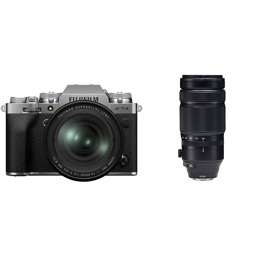 Fujifilm X-T4 Mirrorless Digital Camera with 100-400mm Lens (Silver)