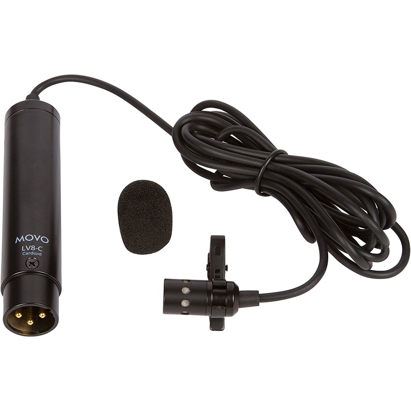Movo Photo LV8-C Cardioid Lavalier Microphone with XLR Connector