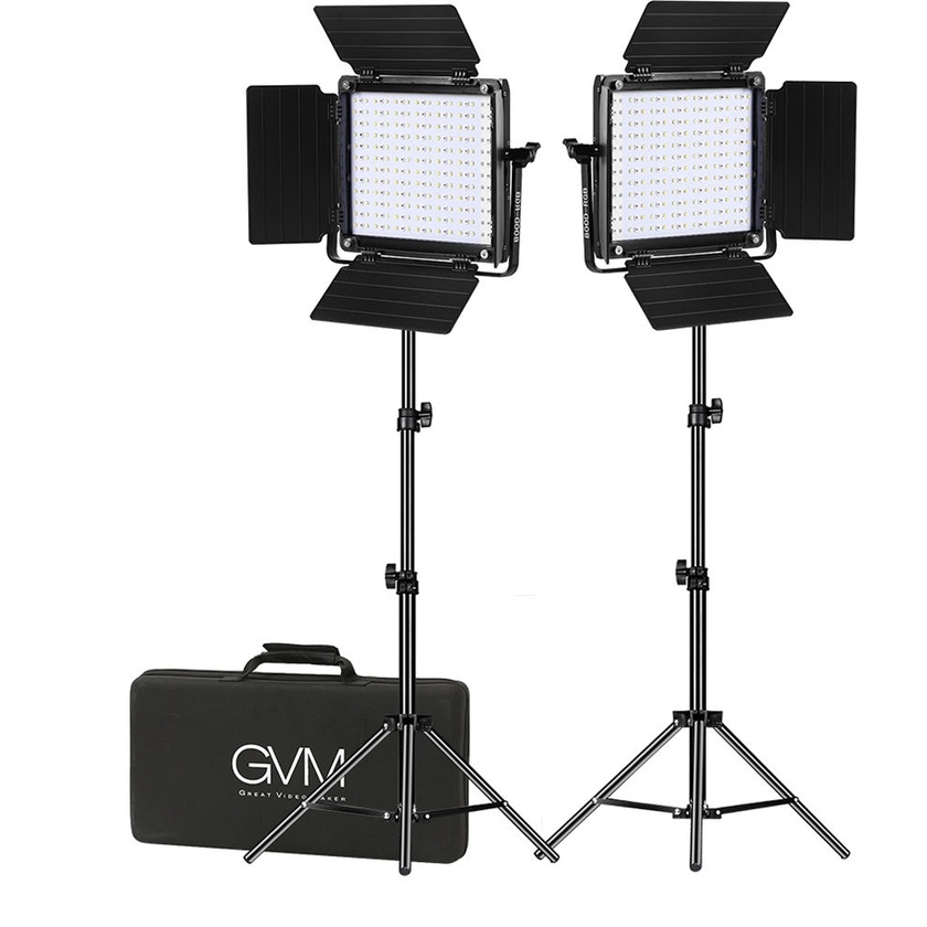 GVM Studio 2-Video Light Kit (2.1m)