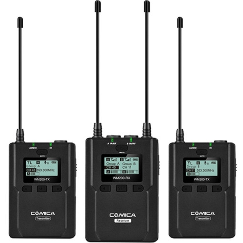 Comica Audio CVM-WM200A Two-Person Wireless Omnidirectional Lavalier Microphone System