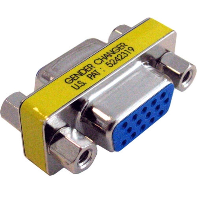 Hosa 15-Pin VGA Female to 15-Pin VGA Female Gender Change Adapter