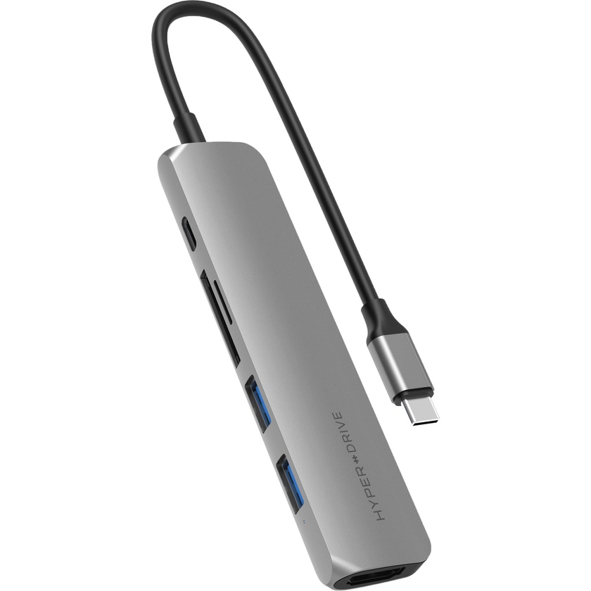 HYPER HyperDrive BAR 6-Port USB Type-C Hub (Silver)