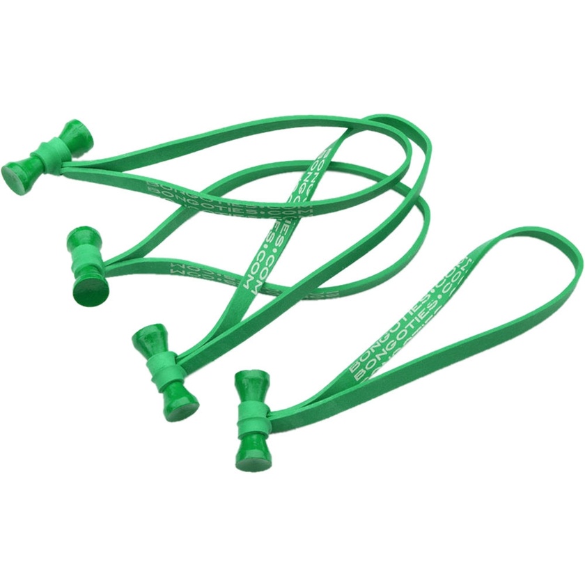 BongoTies Elastic Cable Ties (Green, 10 Pack, 12.7cm)