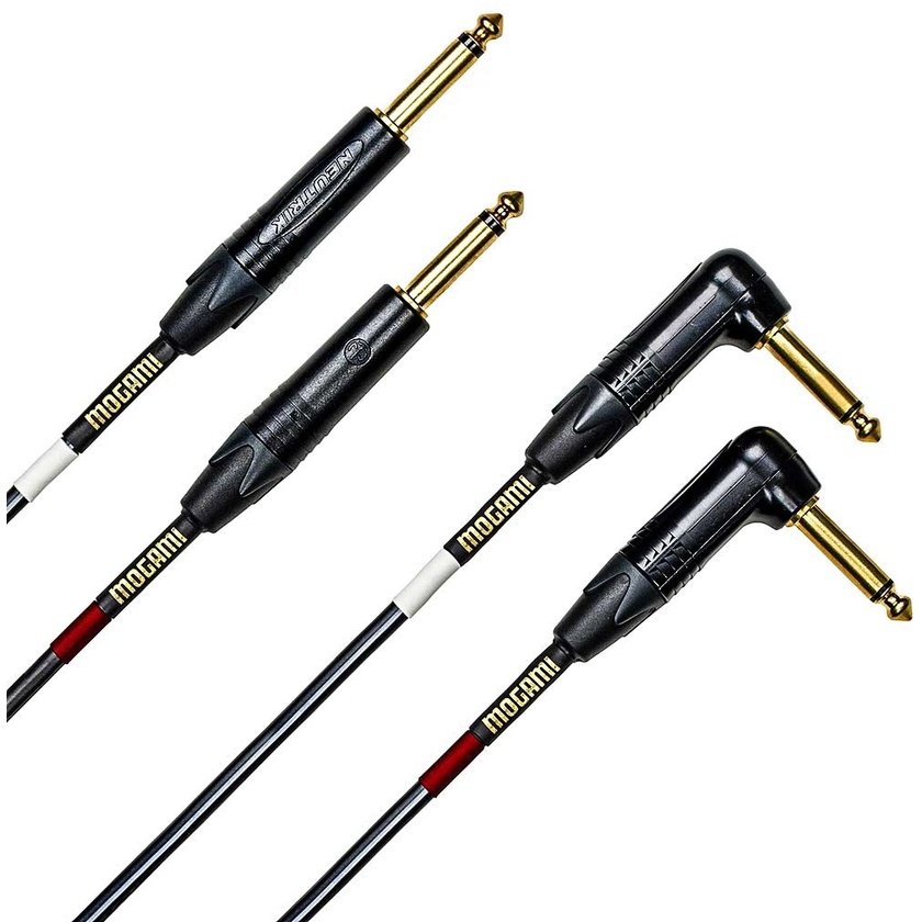 Mogami Gold Series Balanced Stereo Keyboard Cable 2x Right Angle to 2x Straight (6.0m)