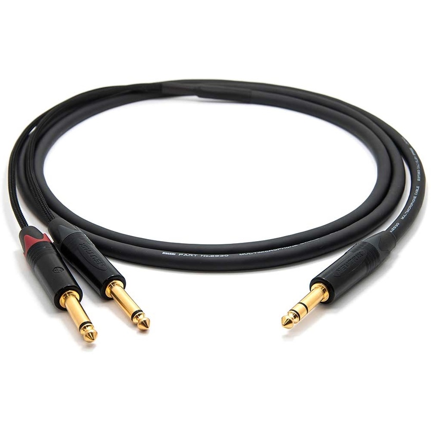 Mogami Insert Y-Cable 1/4 TRS to Dual 1/4 TS (0.6m)