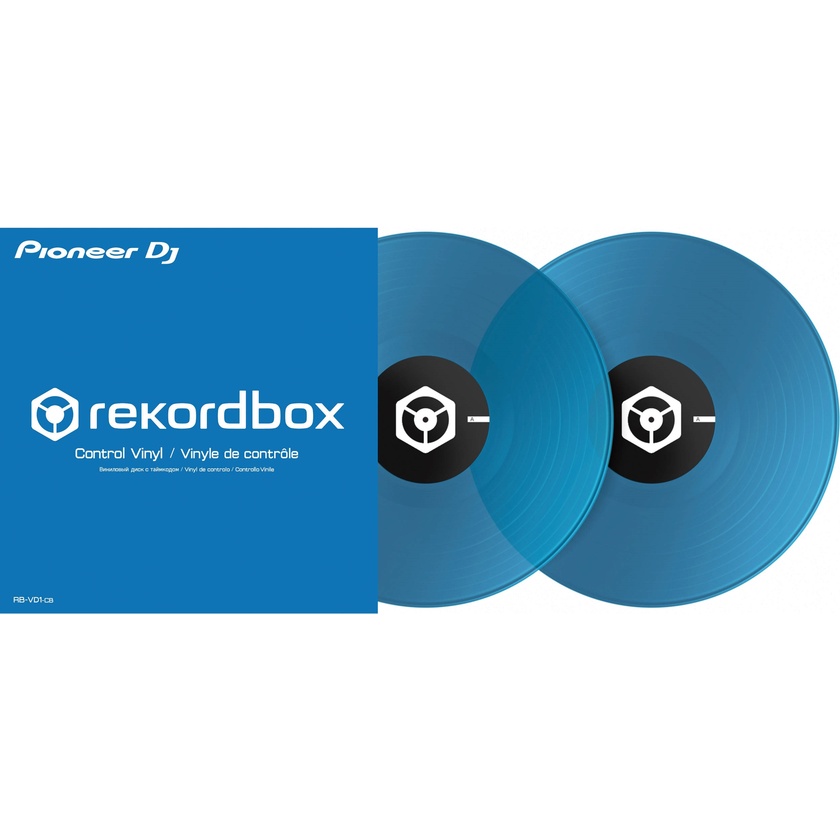 Pioneer DJ RB-VD1-CB Control Vinyl for rekordbox dj - Double Pack (Clear Blue)