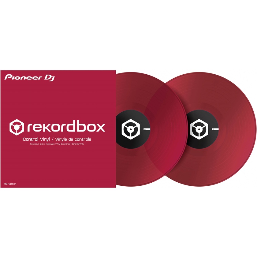 Pioneer DJ RB-VD1-CR Control Vinyl for rekordbox dj - Double Pack (Clear Red)