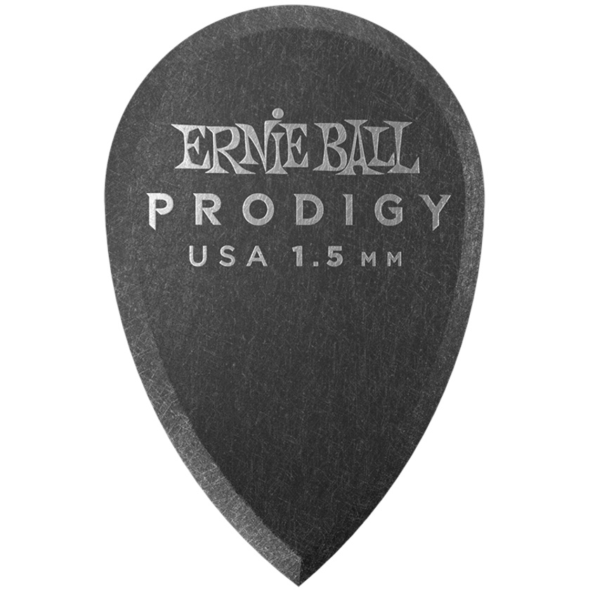 Ernie Ball Prodigy Guitar Pick Black Teardrop - 1.5mm (6-Pack)