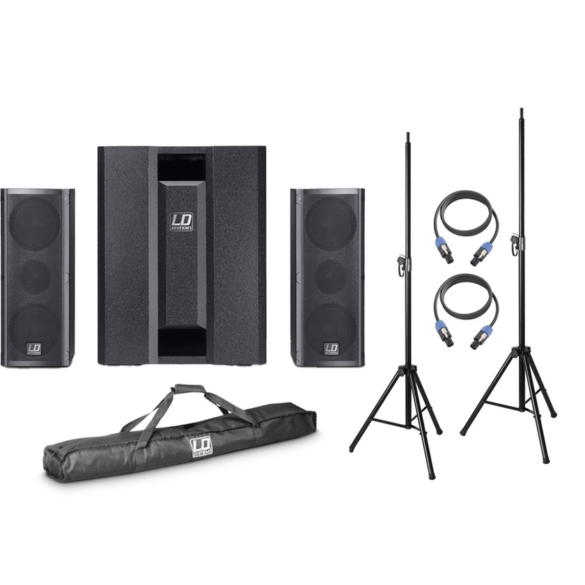 LD Systems DAVE 8 Roadie Portable Active PA System Bundle