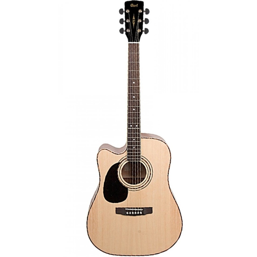 Cort AD880CE Acoustic Guitar with Bag (Left-Handed, Natural Satin)