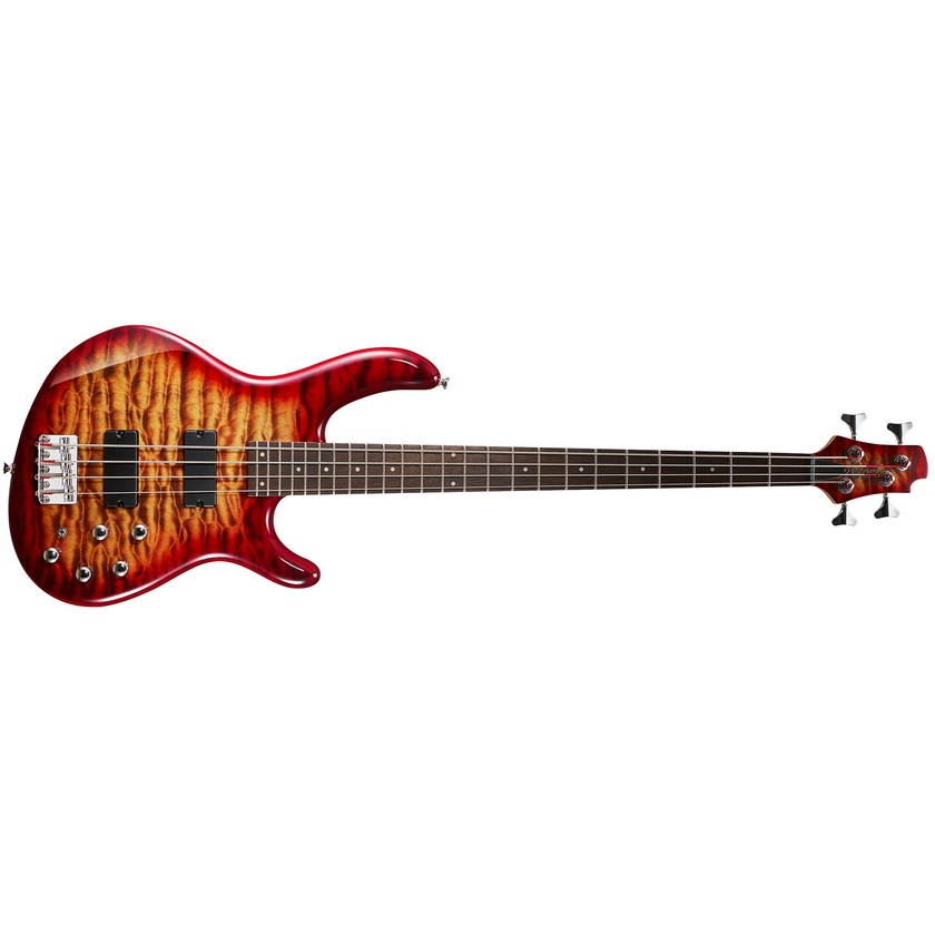 Cort Action DLX Plus Bass Guitar (Cherry Red Sunburst)
