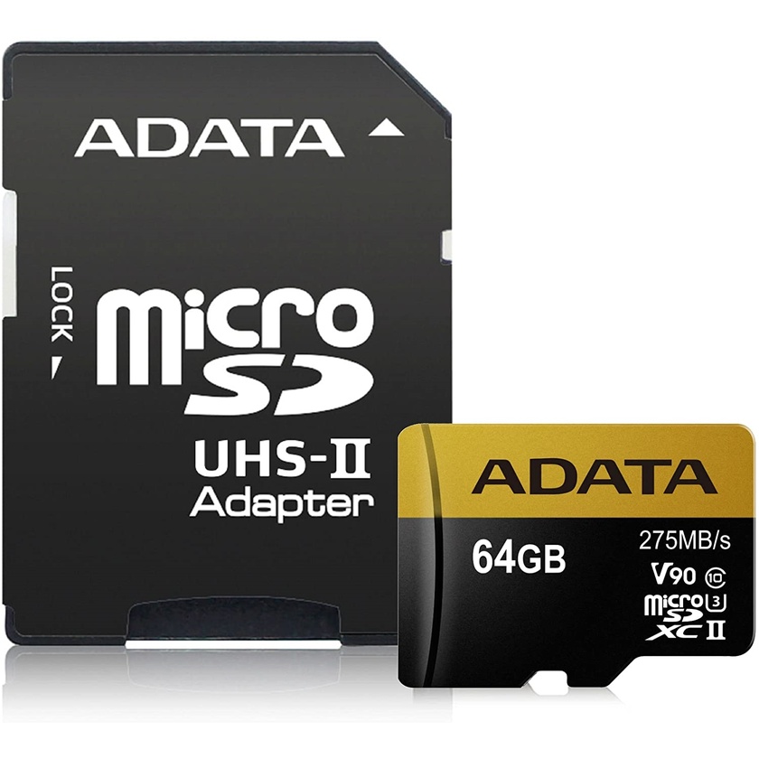 ADATA Premier ONE V90 UHS II Micro SDXC Card with Adapter (64GB)