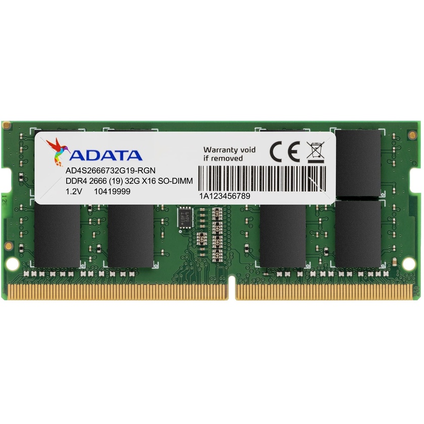 ADATA 32GB DDR4-2666 1024X8 SODIMM