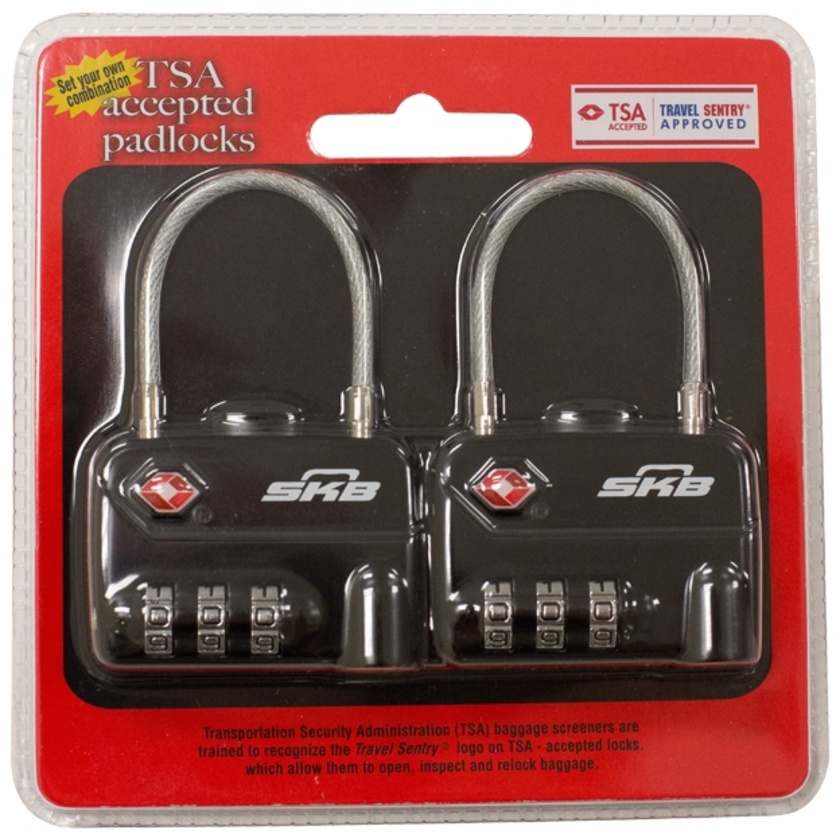 SKB 1SKB-PDL-C TSA Combination Cable Padlocks