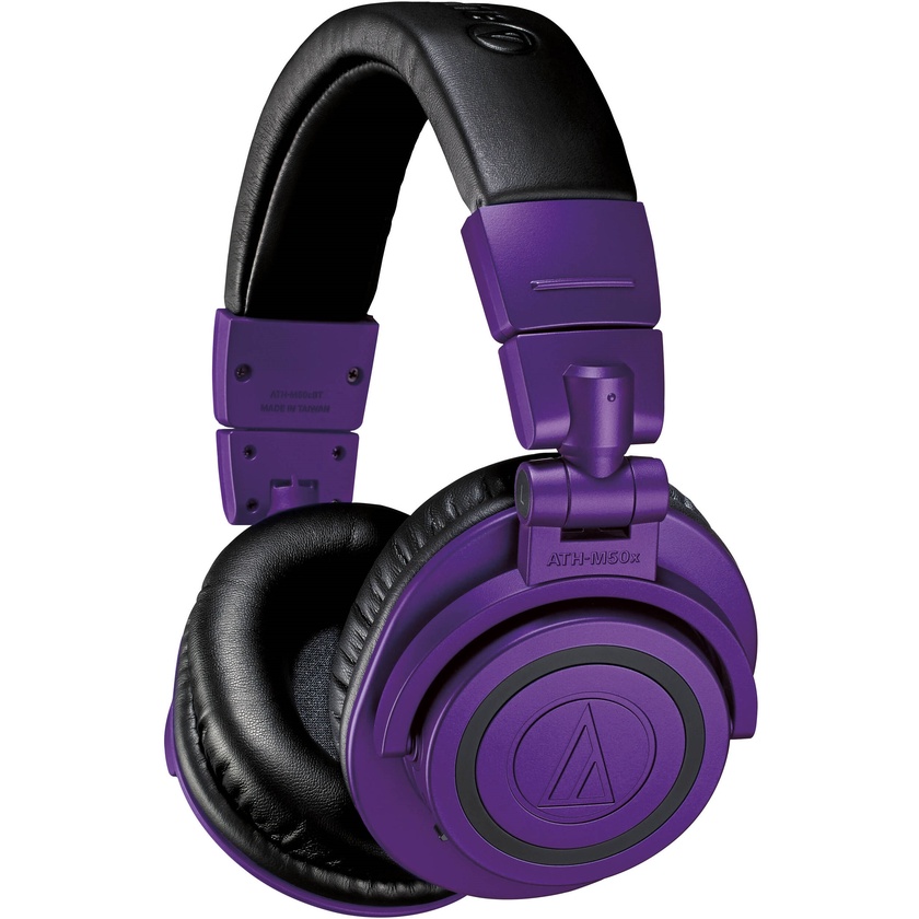 Audio-Technica ATH-M50x BT Wireless Over-Ear Headphones (Purple & Black)