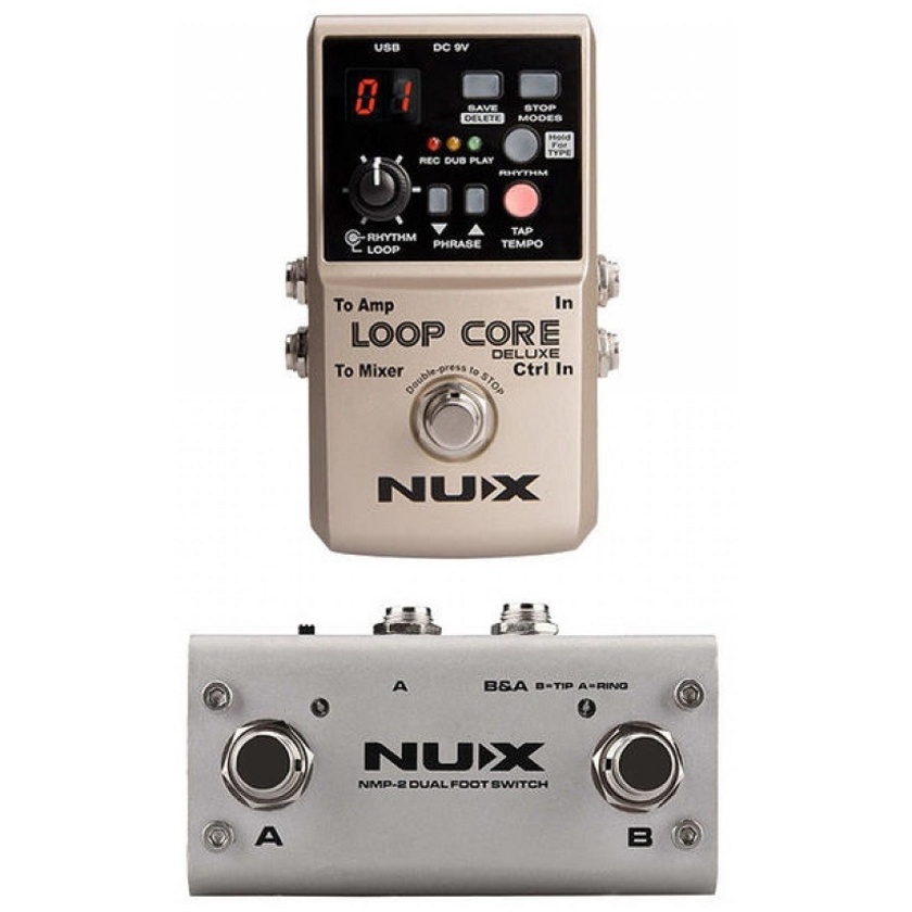 NUX Loop Core Deluxe Looper Pedal with Footswitch