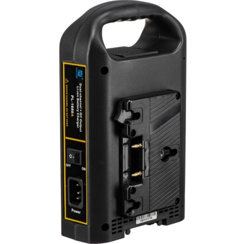 Fxlion Dual-Channel Gold-Mount Li-Ion Battery Charger with DC Output for HD Video Camera