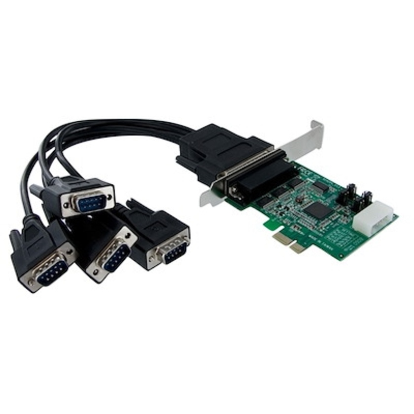 StarTech 4 Port Native PCI Express RS232 Serial Adapter Card with 16950 UART