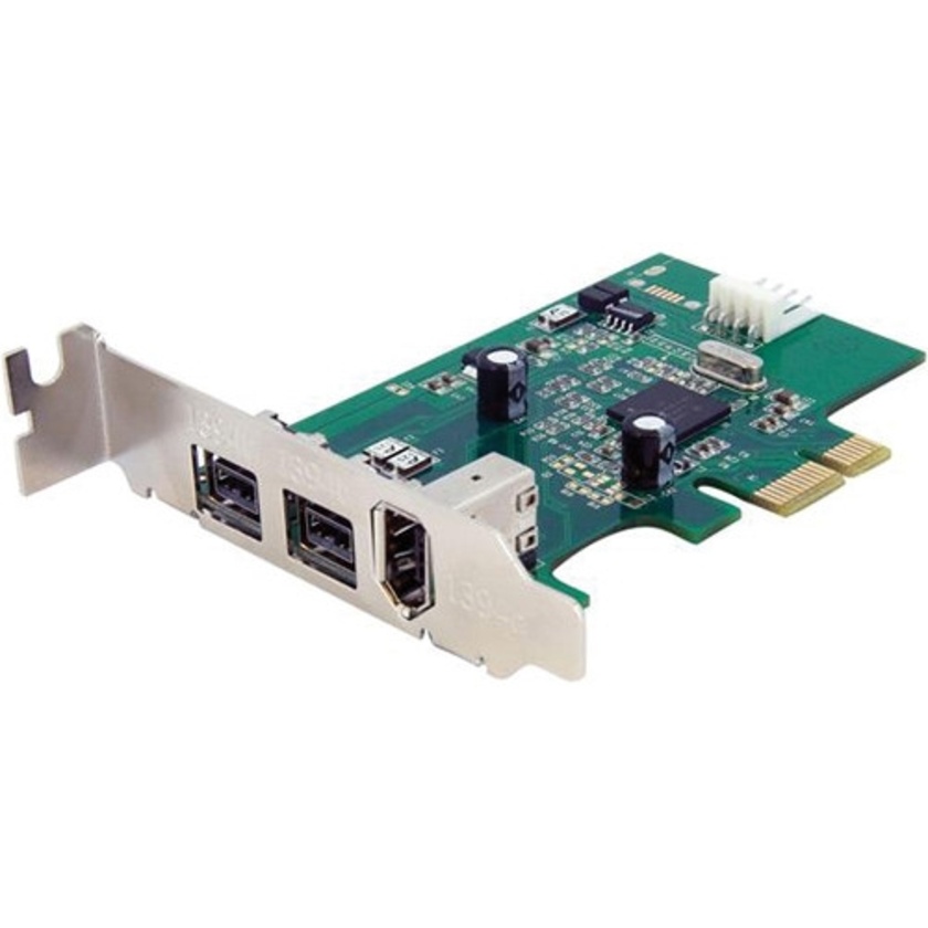 StarTech 3-Port 2b 1a 1394 Low Profile PCI Express FireWire Adapter Card