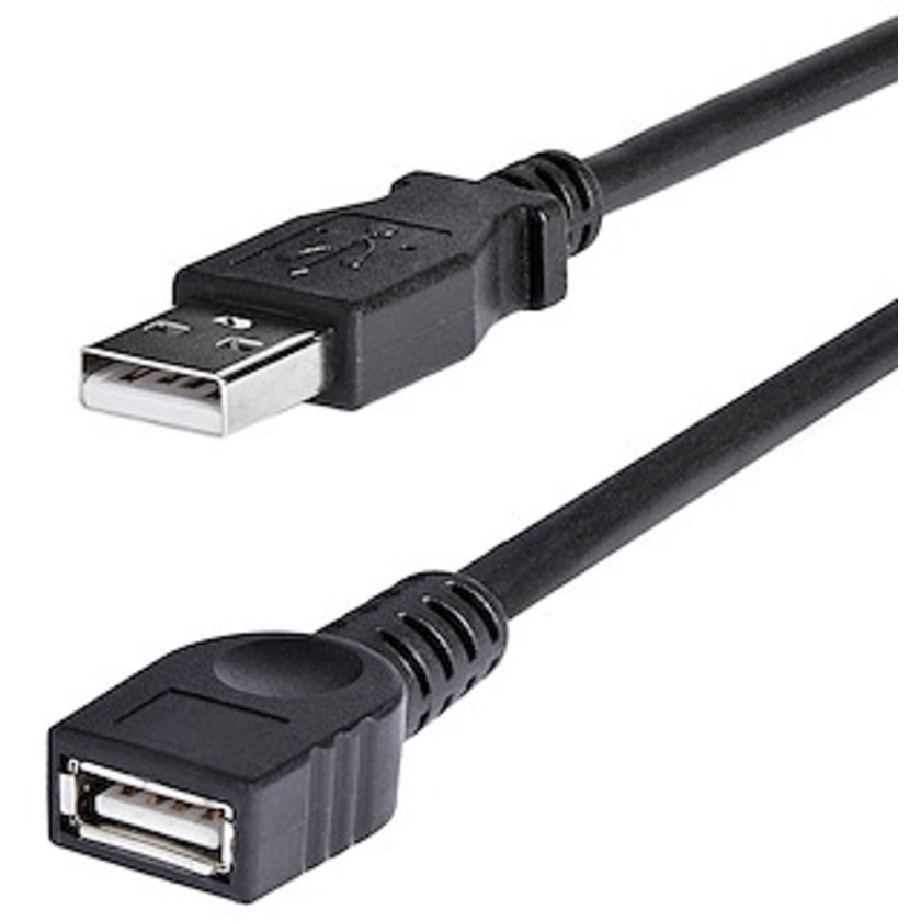 StarTech USB 2.0 Extension Cable A to A - M/F (Black, 1.8m)