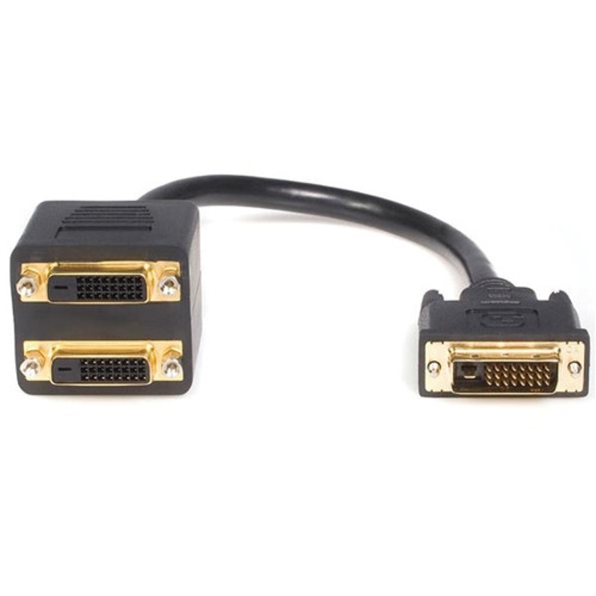 StarTech DVI-D Male to Dual DVI-D Female Video Splitter Cable (30.4cm, Black)