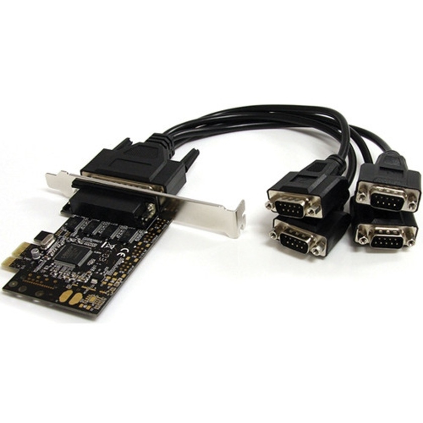 StarTech 4-Port RS-232 PCIe Serial Card with Breakout Cable