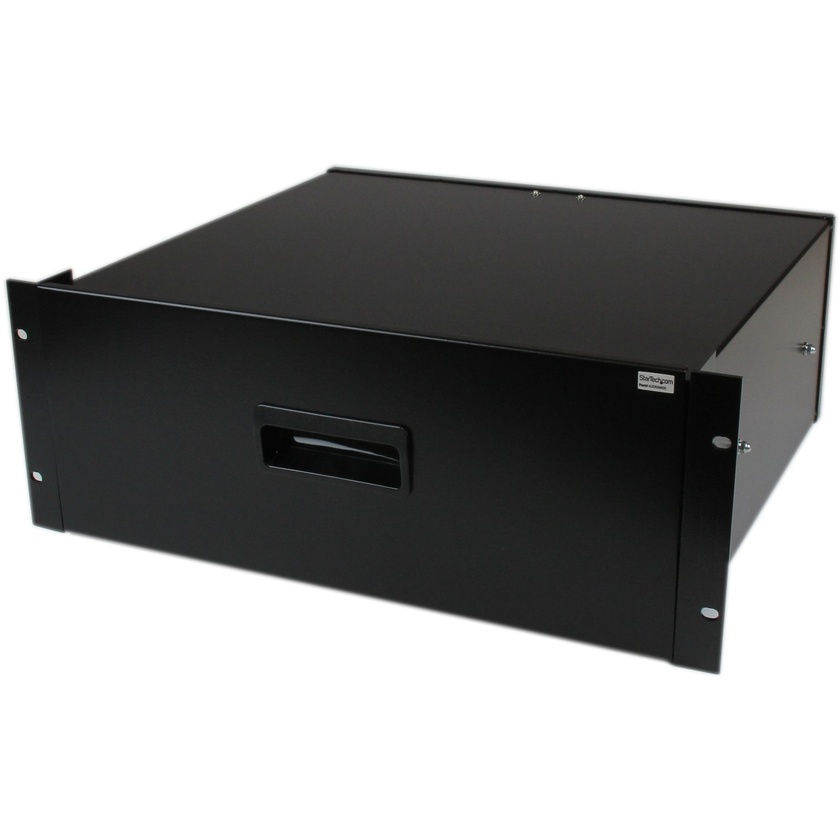 StarTech 4U Black Steel Storage Drawer for 19 inch Racks and Cabinets