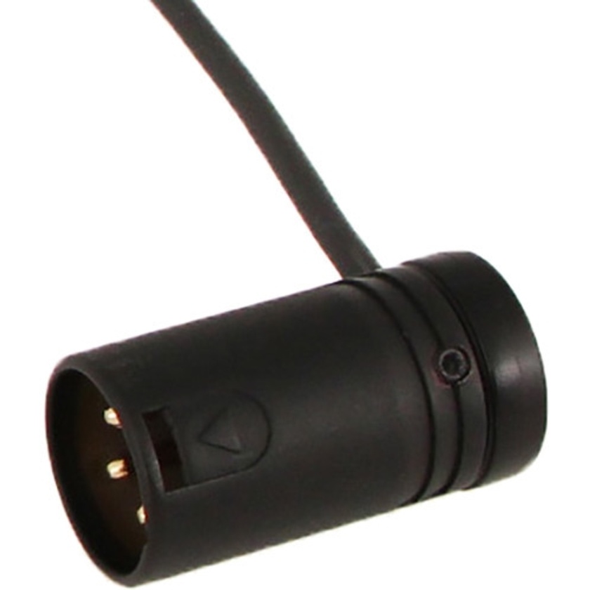 Cable Techniques Low-Profile XLR 3-Pin Male Connector with Adjustable Side Cable-Exit (Black Cap)